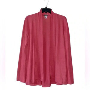 FIG & BLU | Women’s Open Front Knit Peach Waterfall Cardigan Size M (fits L)